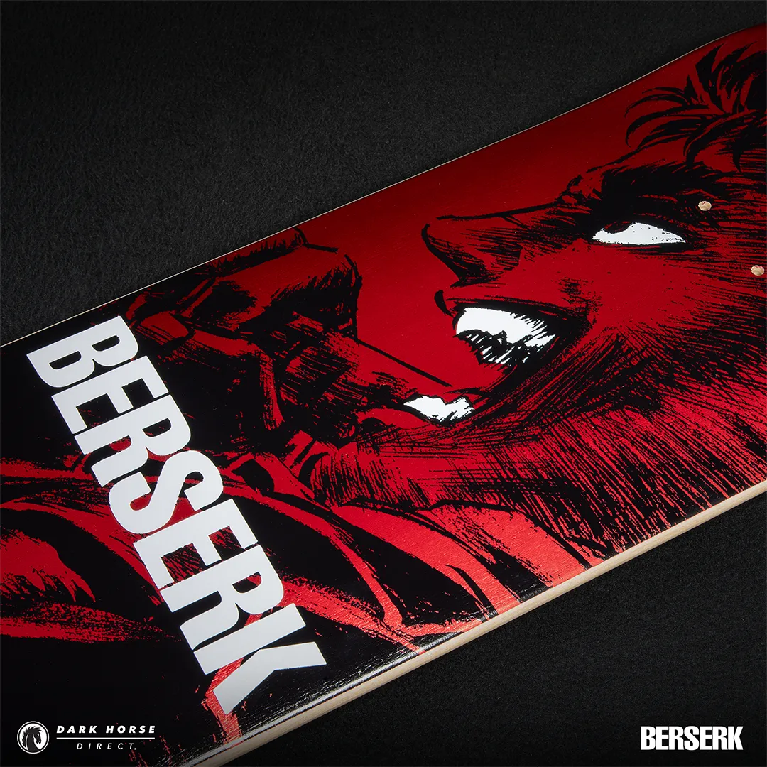 THE ICONIC MANGA, BERSERK, TAKES ON A NEW FORM WITH THE GUTS’ RAGE SKATE DECK THE ICONIC MANGA, BERSERK, TAKES ON A NEW FORM WITH THE GUTS’ RAGE SKATE DECK