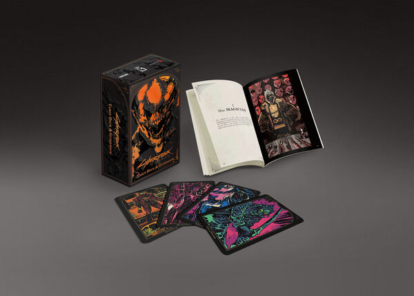 Cyberpunk 2077 Tarot Deck and Guidebook created in partnership between Dark Horse Comics, CD PROJECT, and Panini
